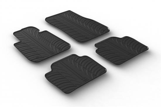 Design Gummi Fußmatten mit erhöhtem Rand passend für BMW 3er Limousine und  Touring (Kombi) F30 & F31, M3 F80 02.2012-02.2019 4 tlg Farbe Schwarz  Gummimatten Automatten passgenau