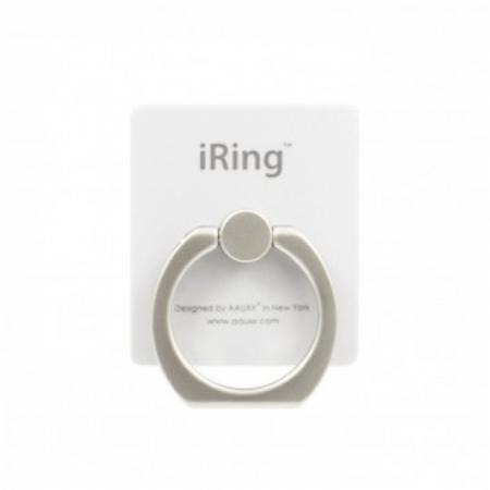 iRing Masstige Pearl White Smartphone Haltegriff Standfuß Selfie Ständer,  das ORIGINAL, ohne Hook, für alle Handys, Tablets iPads iPhone MP3